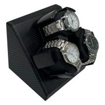 Uhrenbeweger für Automatikuhren, Box 3 Uhren, PU-Leder, rotierende Aufbewahrung, Display, automatisches Aufzug, universelle USB-Stromversorgung, 5 V, 1 A
