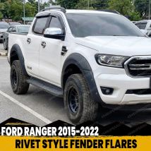 Parafanghi a rivetti tascabili per Ford Ranger T7 T8 2016 2017 2018 2019 2020 2021 2022 Wildtrak XLS ABS Nero Opaco