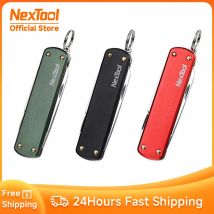 NexTool-Mini cuchillo multifuncional plegable para exteriores, Mini tijeras, destornillador pequeño, cuchillo de bolsillo de 64,5mm, herramienta creativa, lima de uñas
