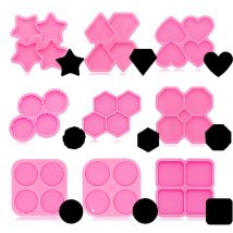 1pc Geometrie Hexagon/Kreis/Quadrat/Octagon/Herz Silikon Epoxy Casting Formen Für DIY Telefon Griff oder abzeichen Reel