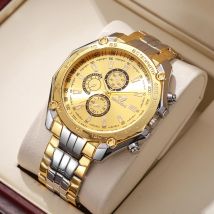 Luxus Große Zifferblatt Herren Quarzuhr Mode Männer Business Uhren Analog Armbanduhr Reloj Hombre (Ohne Box)