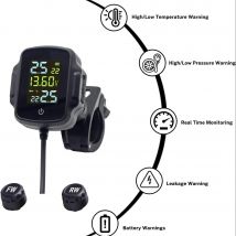 Motorbike /Car Tire Pressure Monitoring System Motorcycle TPMS Tyre Temperature Alarm System with QC 3.0 USB Charger