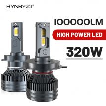 HYNBYZJ H7 H4 H11 Faro LED 320W Ad alta potenza H1 H8 H9 HB4 HB3 9005 9006 9012 Turbo Lampada 6000K Luce bianca per auto