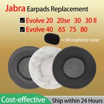 Small Round Earpads for Jabra Headphones accessories Replacement Evolve 20 20se 30 30II 40 65 75 80 Ear Cushions with Microphone