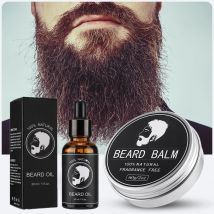 Kit per la crescita della barba da uomo balsamo per barba naturale cera e olio idratante Dashing Gentlemen Effect Beard Styling crema per la cura professionale