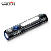 Warsun Potente torcia a LED Torcia ricaricabile per esterni multifunzionale Lanterna portatile Lampada a mano con magnete