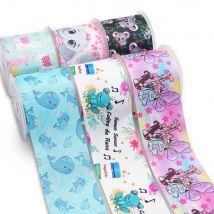 DIY Cartoon Snowflakes Printed Grosgrain Ribbon For Craft Supplies Sewing Accessories 5 Yards. 44249