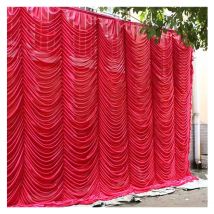 Wedding Backdrop Curtain Stage Background Drapery Luxury Wave Design Silk Curtains for Event Party Decoration
