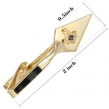 ​ Klassische Herren-Freimaurer-Zirkel, Krawattenklammer, goldenes Freimaurer-Emblem für Herren, Anzug, Hemd, Schmuck, Secret Society Brotherhood Symbol
