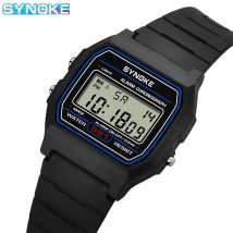 SYNOKE Student Digital Watch Unisex Sport Watch Multifunction Sports Waterproof Luminous LED Classic Watch For Men And Lady