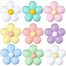 Daisy Flower Balloons DIY Kit Boho Daisy Balloons Flower Party Decorations for Baby Shower Birthday Wedding Groovy Party Supply