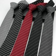 Cravatte da uomo 6 cm, classiche in cotone fatte a mano, a righe, sottili, in cashmere, casual, accessori regalo.