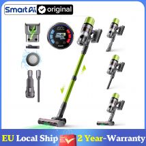 SmartAI V6 Bezprzewodowy Odkurzacz Mocny Odkurzacz Pionowy 65KPA 650W, Do 80Min Pracy, Duża Bateria 24000mAh, Szczotka Anti-Tangle, Lekki i Wielofunkcyjny z Filtrem HEPA12, Do Dywanów, Twardych