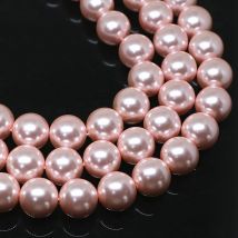 Charmante natürliche rosa runde Imitation Shell Perle lose Perlen 4-14mm für Schmuck machen Diy hochwertige Frau Armband Halskette