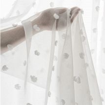 Moderne weiße Spitze Relief Stickerei Vorhänge Sheer Tüll Wohnzimmer Vorhänge für Schlafzimmer Fenster Küche Volants Tüll Vorhänge