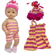 Kleidung für Babypuppe, 40 cm, Kleid für Nenuco Ropa Y Su Hermanita, 35 cm Puppenkleidung