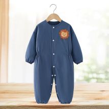 Somenie Baby Krabbeloverall Niedlicher bedruckter Bär Kletterkleidung Säugling Jungen Mädchen Vier Jahreszeiten Lernen Kletterkleidung