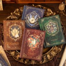 Mr.Paper 1 Book Vintage Style Notebook Set Gold Foil Writing Pad For Journaling Note Taking Retro Stationery Paper Sheets