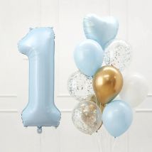12 pezzi 40 pollici blu grande numero cuore palloncini foil 1st decorazioni per feste di compleanno bambini ragazzo 1 2 3 4 5 6 7 8 9 anni forniture