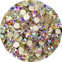 Super Glitter Crystal AB/Clear Rhinestones Gold Flat back Non Hot Fix Rhinestones Strass Fabric Garment Nail Art Decorations