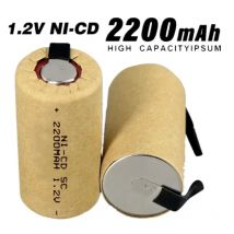 1,2 V Batterie SC Batterie 1,2 V 2200 mAh Sub C NI-CD Zelle mit Schweißlaschen für Bohrmaschine Schraubendreher DIY BATTERIE