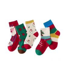 Children Christmas Socks Autumn and Winter Cartoon Jacquard Soft Knit Socks For Boys Girls Festival Twear Clothing Accessories