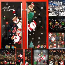 2024 Weihnachts dekorationen für Heim fenster aufkleber Frohe Weihnachten Wanda uf kleber Weihnachts raum Wandt attoos Neujahr Party liefert
