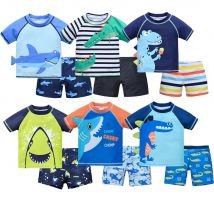 Kinder Jungen Badeanzug Cool Print 2 Teile/los 1–7 Jahre Sommer Kinder Boardshorts Kinder Jungen Bademode Strand Surfen