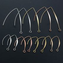 20 Stück Gold Rhodium Kupfer 28 55 mm Französische V-förmige Ohrringhaken Erkenntnisse Ohrbügel Drahtfassungen Basis für die Schmuckherstellung