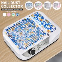 Tragbarer 80-W-Nagelstaubsammler, Vakuum, geräuscharm, verstellbare Saugkraft, wiederverwendbarer Filter für Nagelstudio, Zuhause, Maniküre, Pediküre, Pflege
