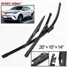 Erick's Tergicristallo LHD Set di spazzole tergicristallo anteriori e posteriori per Toyota C-HR CHR 2016 - 2023 Parabrezza Parabrezza Spazzole per finestre 26 "+ 16" + 14 "
