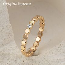 14K Gold gefüllter Zirkon-Ring, personalisierter handgefertigter Bandring, minimalistischer Schmuck, anlaufgeschützter Schmuck, Boho-Damenring