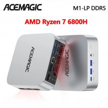 Mini PC ACEMAGIC M1 con AMD Ryzen 7 6800H (8C/16T, hasta 4.75Ghz), Mini Computadoras con Pantalla Triple 4K, BT5.2/WiFi 6