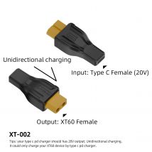 USB C auf XT60 Adapter Konverter Typ-C Buchse auf XT60 PD100W 20V Ladeanschluss für Toolkitrc Modell Energiespeicher im Freien