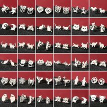 Mini Cartoon Katze Edelstahl Ohrringe Mädchen niedlichen Tier Hund Ohr Piercing Ohr stecker Modeschmuck Trend neu