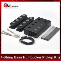 [Pickup DIY Kits] 4/5/6-String Bass Humbucker Pickup Kits-Keramik/Kunststoff Spule/9,5mm Pol Stück/4c Kabel Open Bass Kits