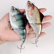 Johncoo 2 sezioni Esca da pesca Affondamento e galleggiante Esca da pesca wobblers per esca Predator Attrezzatura da pesca