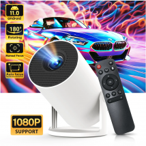 Proiettore LynCast 4K HD X1BQ Nativo 720P Android 11 Dual Wifi6 BT5.0 260ANSI 180 °   Ufficio Home Cinema ruotabile aggiornato HY300