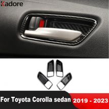 Para Toyota Corolla sedan 2019 2020 2021 2022 2023 manija de puerta Interior de coche de carbono cubierta de cuenco embellecedor accesorios interiores