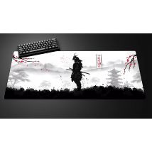 Mousepad Japanese Sakura Samurai Desk Accessories Office Control Desktops Waterproof Mouse Mat Large Mouse Pad Gaming Setup