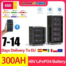 Akumulator LiFePO4 48V 300Ah 15KW 51.2V 100Ah 200Ah 5KW Bluetooth 16S 200A BMS CAN RS485 ＞6000 Cykli Do Systemów Solarnych - Z UE Bez Podatku