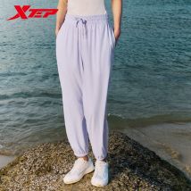 Xtep Strick hose für Frauen 2024 Sommer bequeme Damen hose leichte atmungsaktive weiche Outdoor-Hose 876228630050