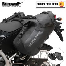 Rhinowalk 2 pezzi borsa laterale per sella moto 18L/28L/48L borsa da viaggio universale impermeabile per riporre i bagagli da moto