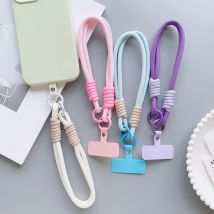 La decorazione da appendere con cordino per cellulare carino può essere trasportata con corda intrecciata, pendente anti-perdita, cinturino da polso corto resistente alla moda