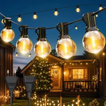 Luci a corda a globo LED G40, lampade esterne infrangibili collegabili impermeabili con spina europea, sospese per matrimoni in balcone