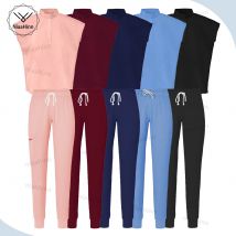 Beauty Spa Uniform Kosmetikerin Nagel Stylist Arbeits kleidung Mode kurz ärmel ige Top Hosen Anzug medizinische Accessoires Peeling Krankens ch wester Set