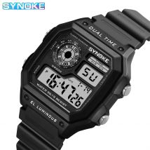 Synoke Militär Digitaluhren Männer Sport leuchtende Chronograph wasserdichte männliche elektronische Armbanduhren Relogio Masculino