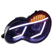 2 PCS Auto Car Lights For Benz W203 C180 C200 C230 C240 C320 2000-2006 Front Lamp Lens DRL Headlight LED Turn Signal Accessories