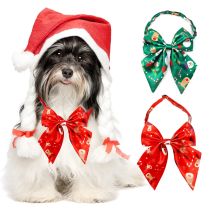 1PC Hund Fliegen Für Weihnachten Party Einstellbare Hund Bowties Pet Liefert Halsbänder Für Hunde und Katzen Winter Hundesalon liefert