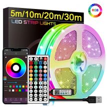 Strisce luminose a LED RGB 5m 10m 20m 30m Luce per ambienti a LED con controllo APP Nastro flessibile Luces Nastro a LED per la decorazione della camera da letto